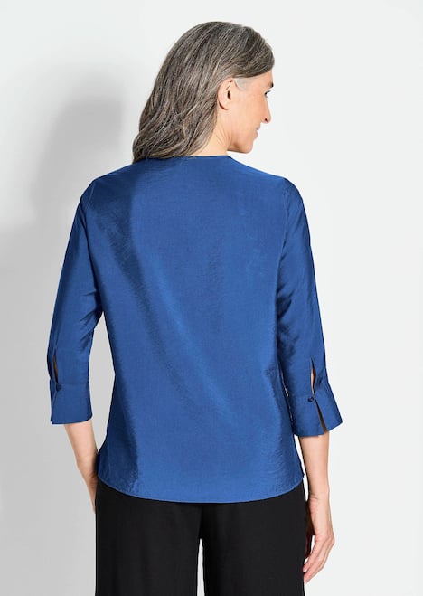 GOLDNER Blouse met ronde hals Blouse met ronde hals in viscosemix met structuur