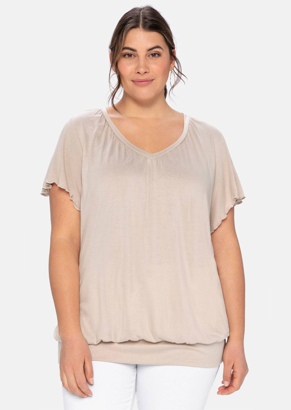 T-Shirt Kurzarm Ohne Kragen