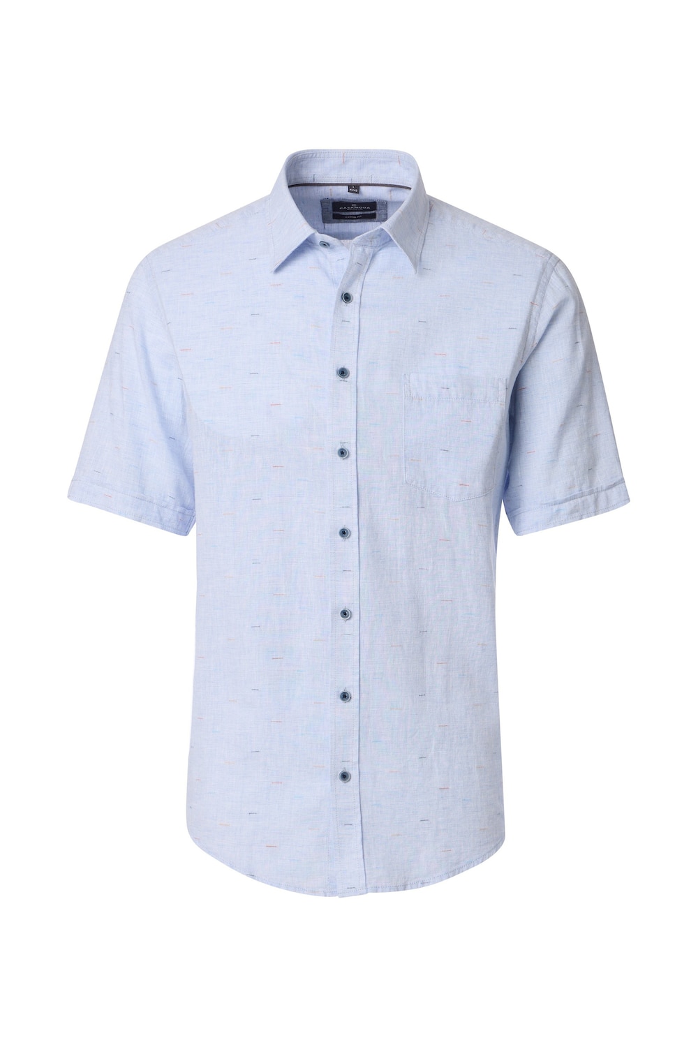 Leinenhemd Kurzarm gestreift Casual Fit