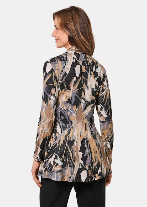 Stretchbequeme Slinky-Druckjacke