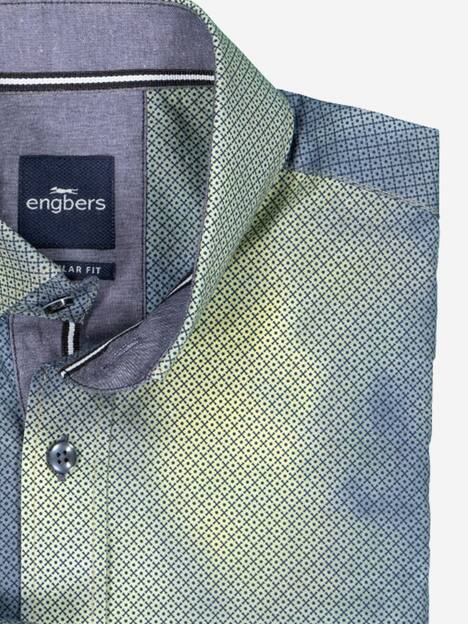 engbers Herren Langarm-Hemd gemustert , Gelb