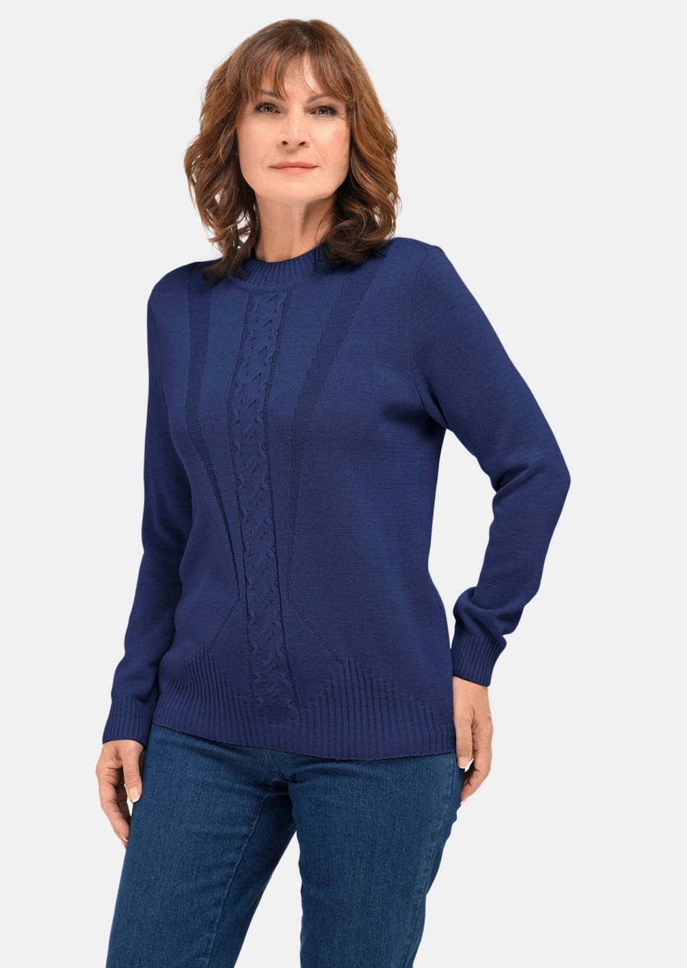 Pullover Pullover mit streckendem Zopfmuster