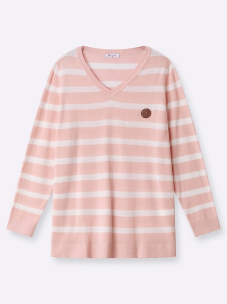 Strickpullover Langarm Jersey Ohne Kragen