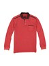 Herren Langarm-Shirt mit Polo-Kragen , Rot