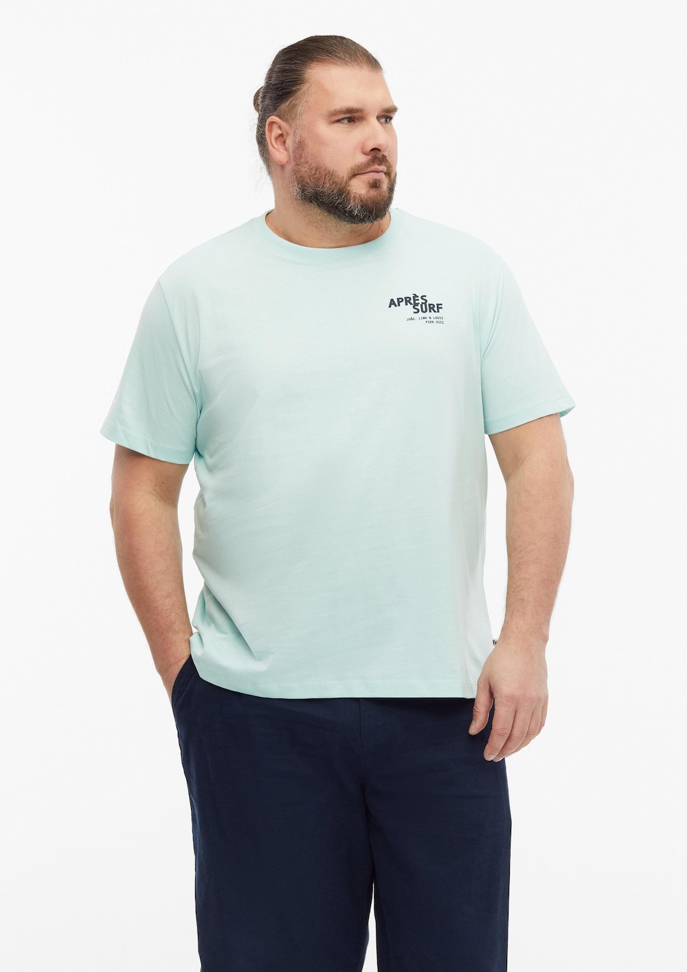 Baumwoll-T-Shirt mit Front- und Rückenprint