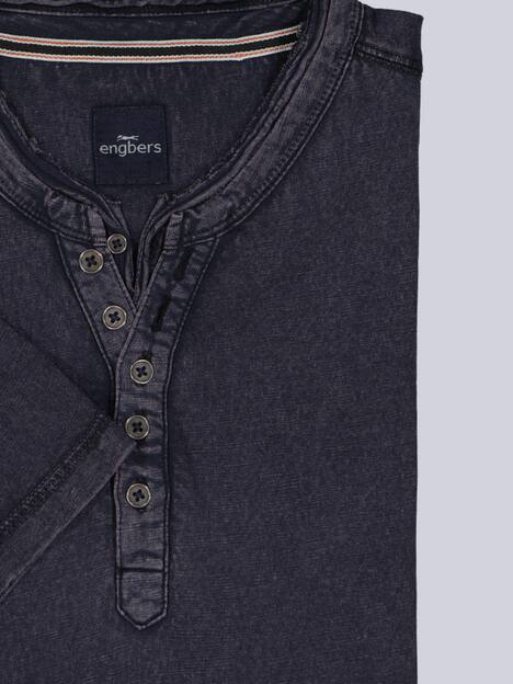 engbers Herren Henley-Shirt regular , Saphirblau