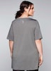 Longshirt Funktionsshirt in Longform Kurzarm Uni Rundhalskragen