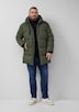 Wasserabweisende Pufferjacke mit abnehmbarer Kapuze und sportiven Details