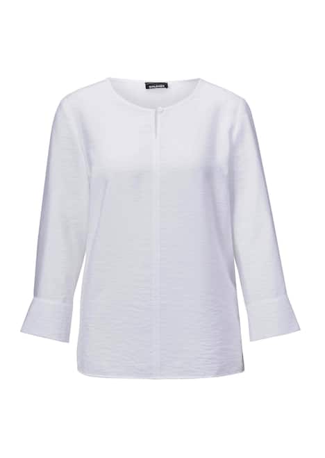 Viskosebluse mit 3/4-Ärmeln, Rundhals
