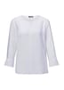 Viskosebluse mit 3/4-Ärmeln, Rundhals