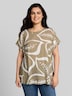 T-Shirt im Material-Mix