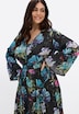 Maxikleid Maxikleid mit Blumendruck Langarm