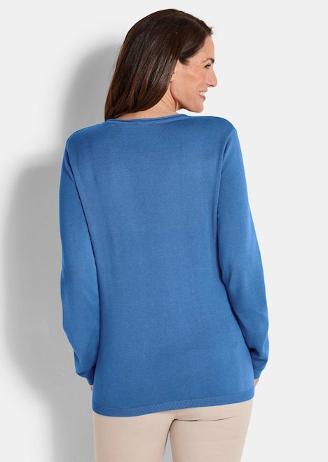 GOLDNER Tricot pullover Tricot pullover van katoen en viscose