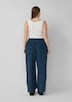 Leinenmix Hose mit weitem Bein