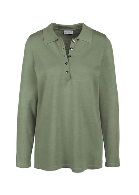 Unkomplizierter Pullover mit Polokragen