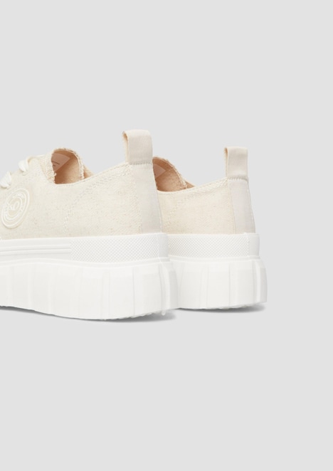 Textil-Sneaker mit Plateau-Sohle