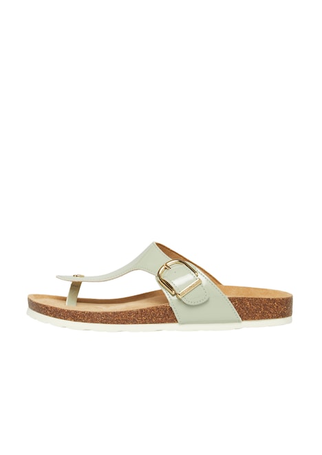 Pantoletten mit feinem Glanz-Finish