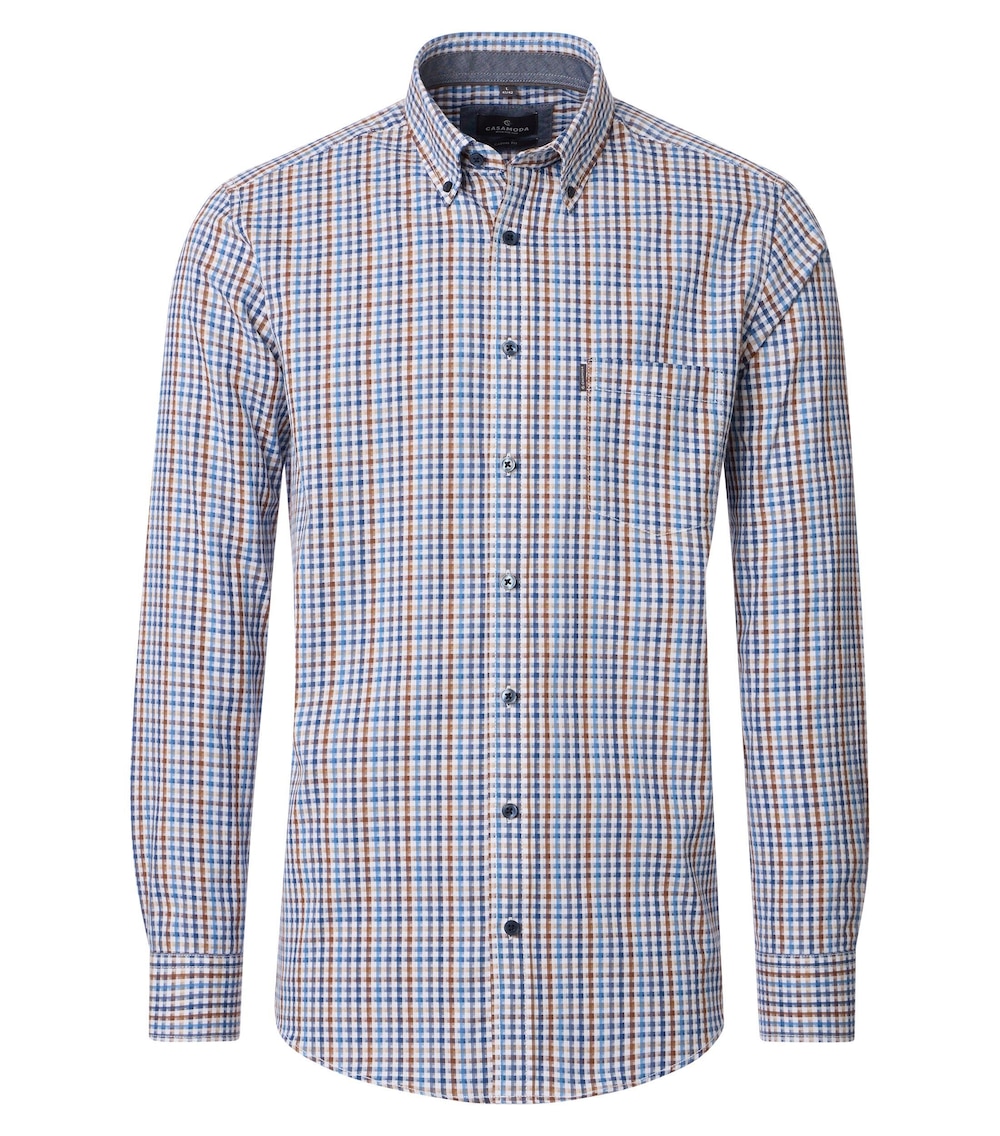 Freizeithemd extra langer Arm 72cm kariert Casual Fit