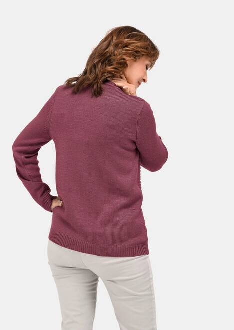 Baumwoll-Pullover in Rippenstruktur