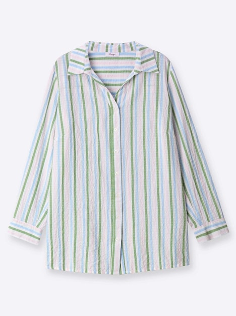 Langarm-Bluse Langarm Hemdkragen