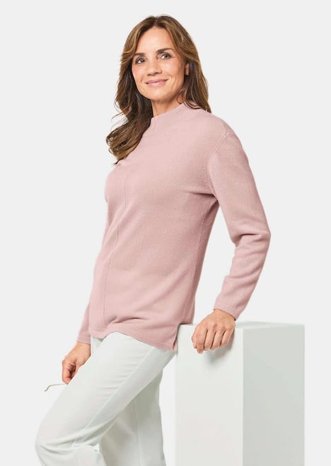Weicher Kaschmirpullover mit Kragen