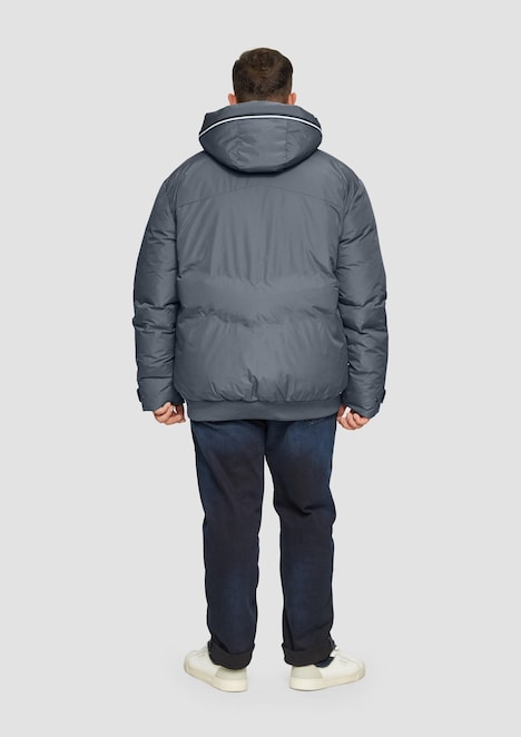 Wasserabweisender wattierter Blouson mit Kontrast-Details