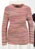GOLDNER Trui Tricot pullover in meerkleurige look