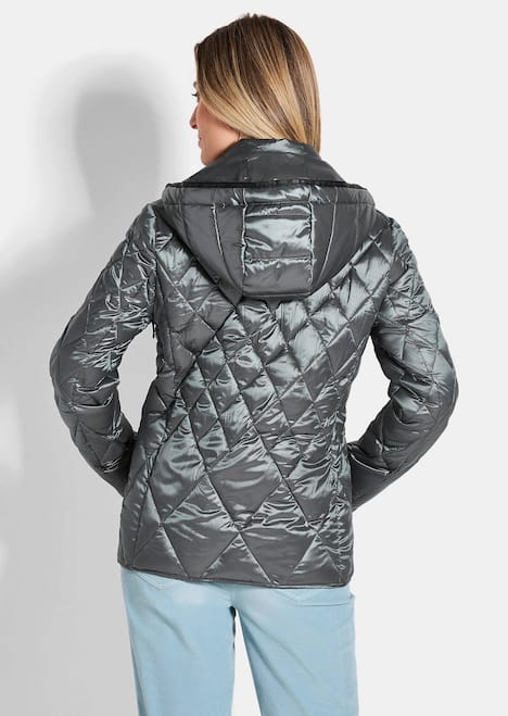 GOLDNER Jas Gewatteerd jack met een ruitmotief