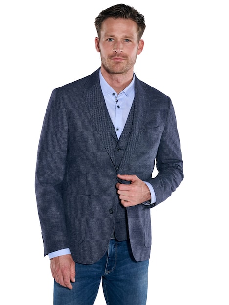 engbers Herren Anzug-Sakko strukturiert , Saphirblau