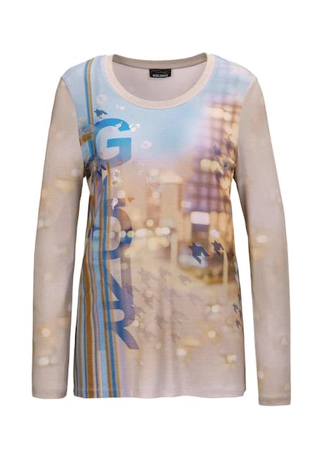 Langarm-Shirt mit Allover-Musterung