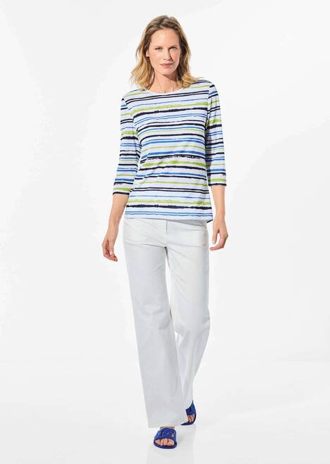 Pflegeleichtes Shirt in Ringeloptik