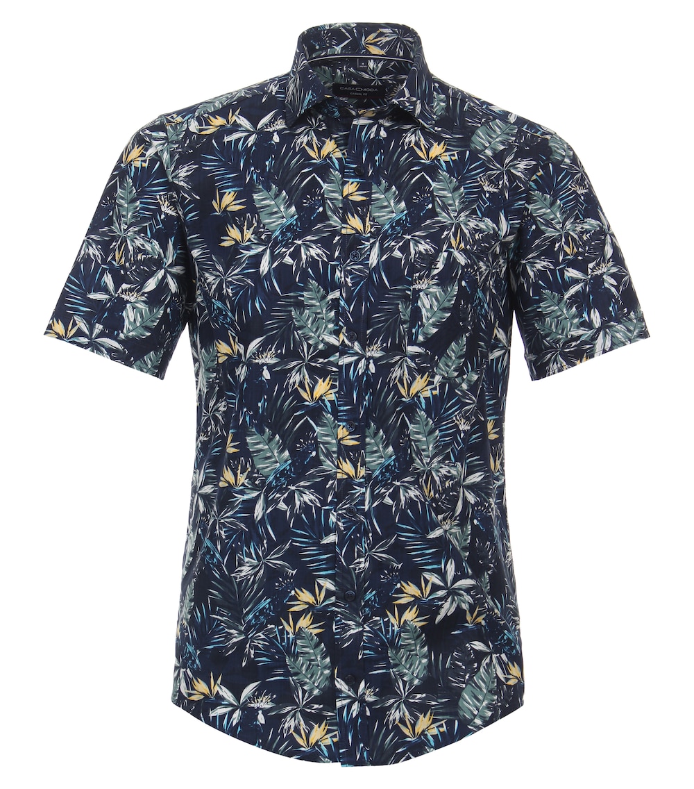 CASAMODA Freizeithemd Kurzarm Print Casual Fit