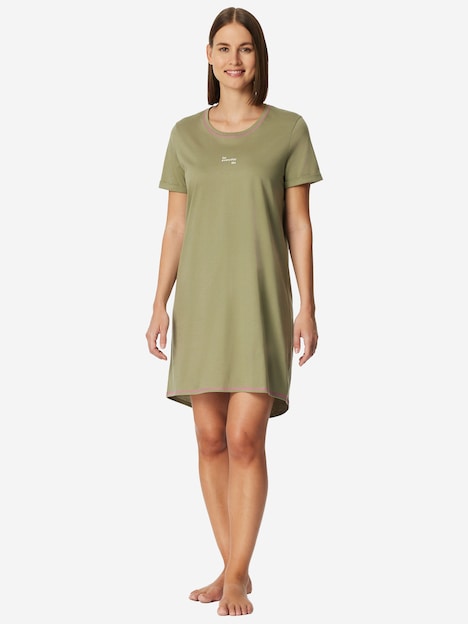 Schiesser Damen Nachthemd Casual Essentials linde
