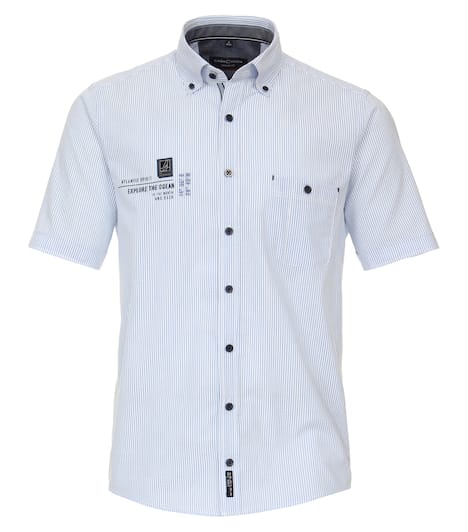 Freizeithemd Kurzarm gestreift Casual Fit