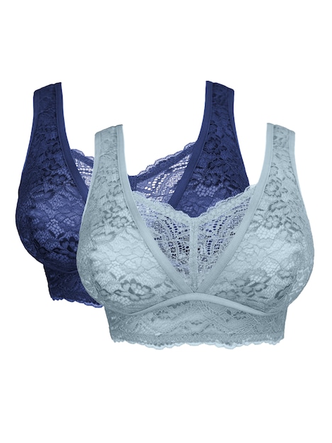 Set-2x-Bralette ELIANA Bralettes ohne Bügel,Spitze