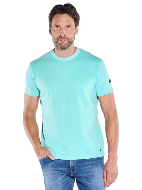 engbers Herren T-Shirt strukturiert , Tuerkis