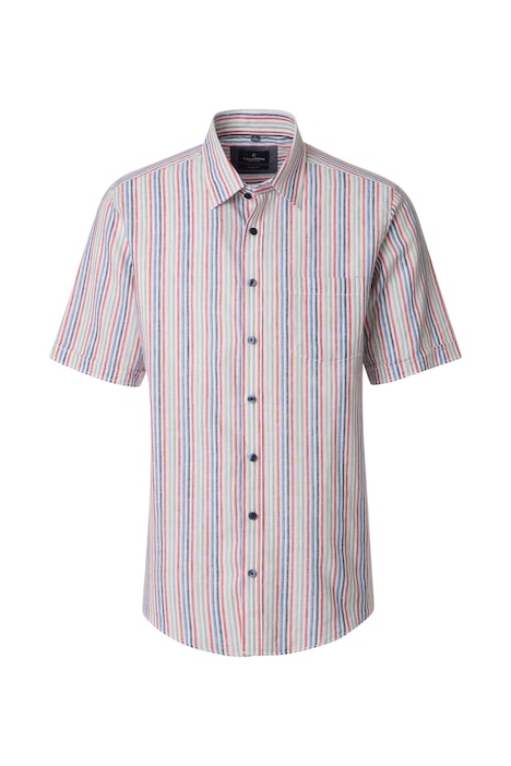 Leinenhemd kurzarm gestreift Casual Fit