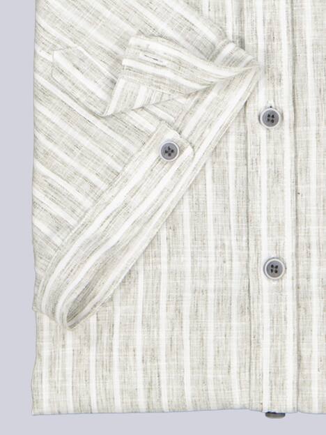 engbers Herren Kurzarm-Hemd mit Leinenanteil , Oliv