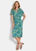 Viskosekleid mit floralem Muster
