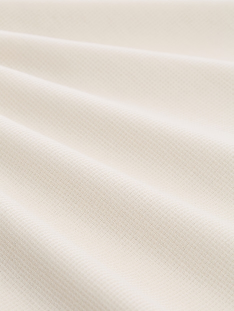 Langarm Poloshirt mit Waffelstruktur