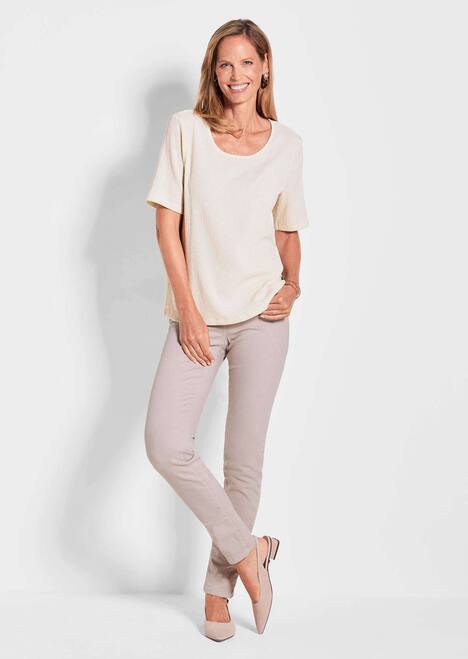 Braunes Halbarm-Oberteil