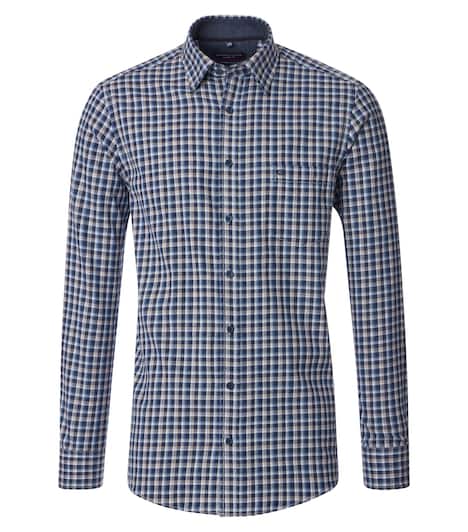 Flanellhemd kariert Casual Fit