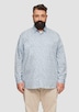 Slim Fit: Gemustertes Popeline-Hemd mit Kentkragen