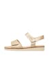 Metallic-Sandalen mit Klettverschluss