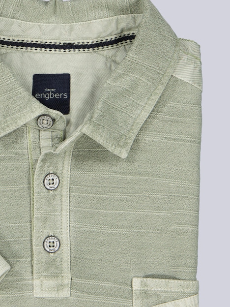 Herren Polo-Shirt meliert , Oliv