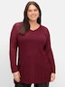 V-Ausschnitt-Pullover Langarm Uni