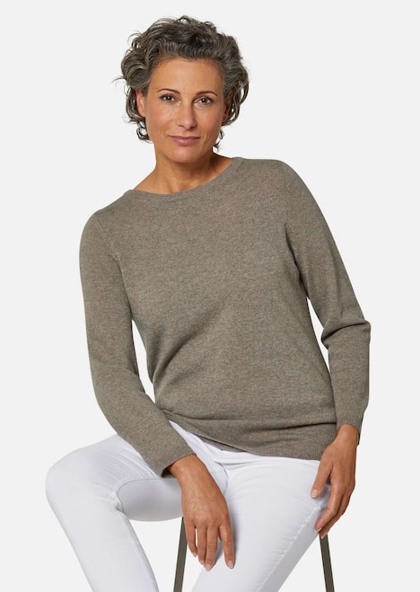 Kaschmirpullover mit U-Boot Ausschnitt