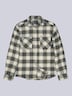 Herren Flanell-Overshirt , Oliv