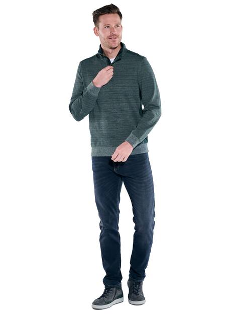 engbers Herren Sweatshirt mit Stehkragen , Petrolblau