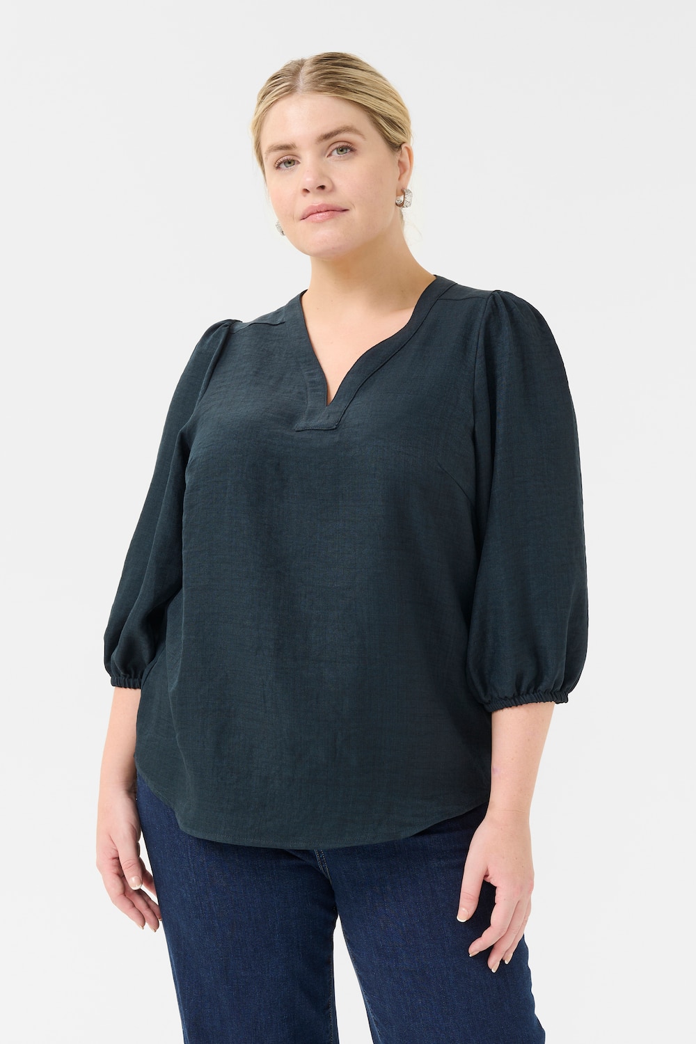 Langarm-Bluse Regular fit